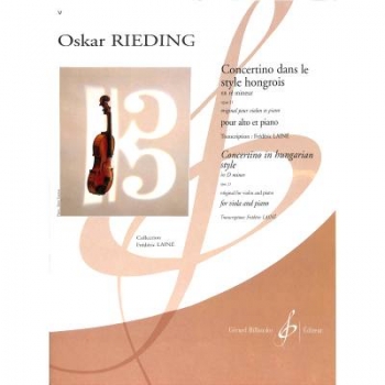 Concertino im ungarischen Stil d-moll op 21, Oskar Rieding