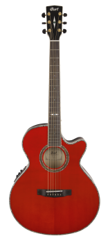 CORT Westerngitarre, SFX10, Translucent Dark Red, Preamp Ltd. Edition