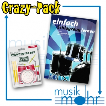 Musik Mohr Crazy-Pack CP09 Noten "Einfach Schlagzeug lernen" + Notizblock-Set
