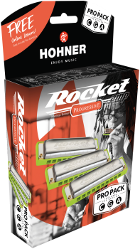 HOHNER Mundharmonika, Rocket-amp, C/G/A Pro Pack