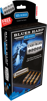 HOHNER Mundharmonika, Blues Harp MS, C/D/E/G/A, 5er Pack