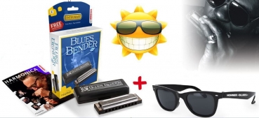 Hohner Mundharmonika "Blues Bender" Sommerpack inkl. Sonnenbrille