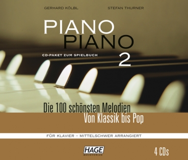 Hage Piano Piano 2 mittelschwer CD-Paket (4 CDs)