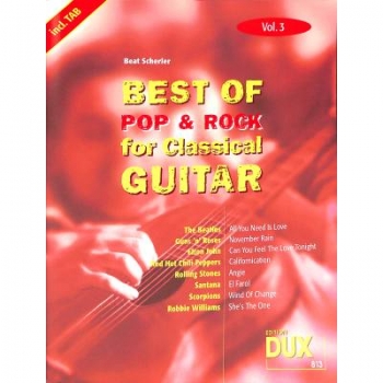 DUX Best of Pop & Rock for Classical Guitar Vol. 3