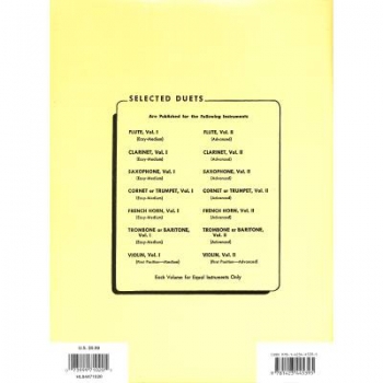 Preview: Selected Duets for Trombone or Baritone Volume 1 - Easy to Medium