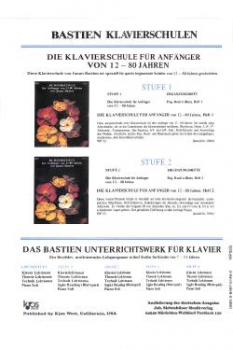 Preview: James Bastien Klavierschule für Anfänger von 12-80 Band 1