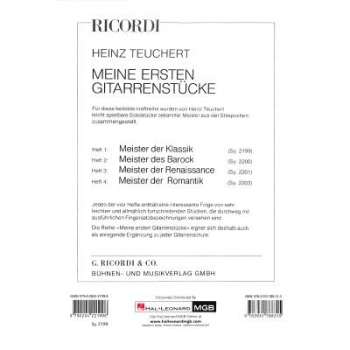 Meine ersten Gitarrenstücke: Meister der Klassik