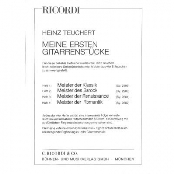 Meine ersten Gitarrenstücke: Meister der Romantik