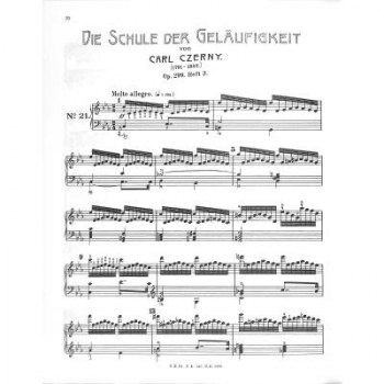 Schule der Geläufigkeit op 299 Klavier Czerny