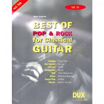 DUX Best of Pop & Rock for Classical Guitar Vol. 10