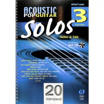 DUX Acoustic Pop Guitar Solos 3+online audio