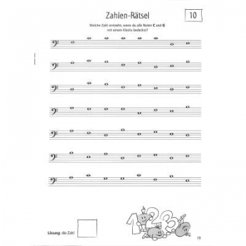 DUX Das kleine Notenrätselbuch Bassschlüssel