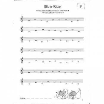 Preview: DUX Das kleine Notenrätselbuch Violin- und Bassschlüssel
