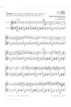 Walzer 2 Schostakowitsch 2 Violinen