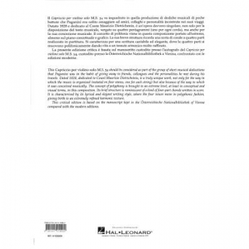 Preview: Capriccio M.S.54 for Violin Solo, Paganini