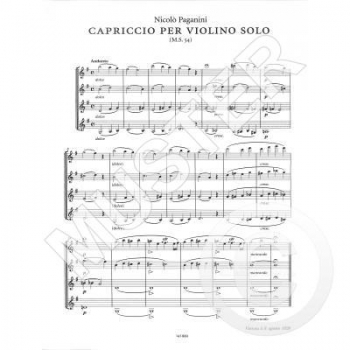 Preview: Capriccio M.S.54 for Violin Solo, Paganini
