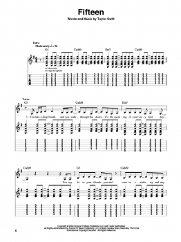 Preview: Taylor Swift Easy Guitar Play-Along Volume 12