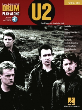 U2 Drum Play-Along Volume 34