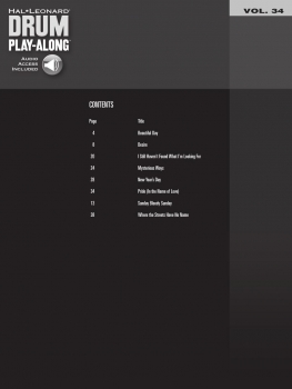 U2 Drum Play-Along Volume 34