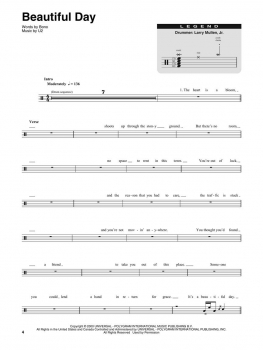 U2 Drum Play-Along Volume 34
