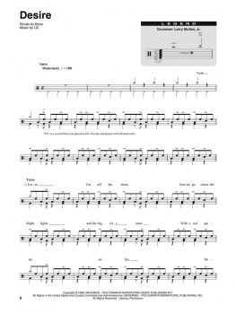 U2 Drum Play-Along Volume 34