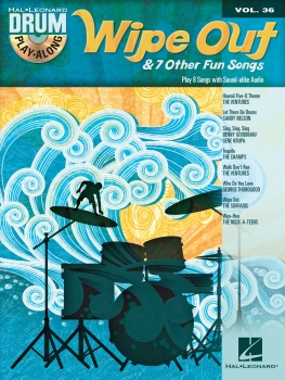 Wipe Out & 7 Other Fun Songs Drum Play-Along Volume 36