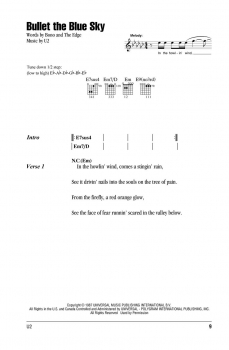 Preview: U2 – Guitar Chord Songbook