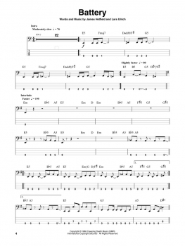 Preview: Metallica: 1983-1988 Bass Play-Along Volume 21