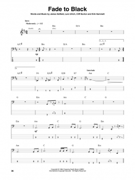 Preview: Metallica: 1983-1988 Bass Play-Along Volume 21