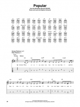 Preview: Broadway Songs for Guitar – Easy Guitar with Notes & Tab