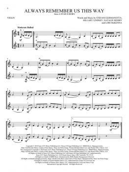 Movie Hits for Violin Duet