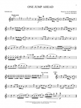 Preview: Aladdin Instrumental Play-Along Series for Tenor Sax