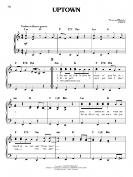 Preview: Prince – Ultimate Easy Piano Songbook