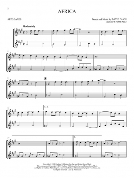 Pop Classics for Two Alto Saxophones