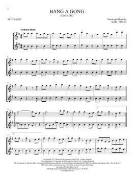 Classic Rock for Two Alto Saxes