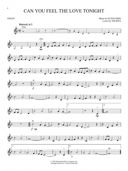 The Lion King for Violin+Online Audio
