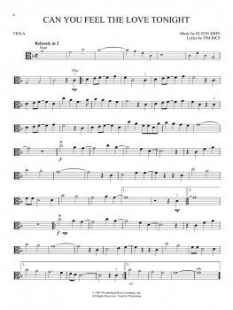 The Lion King for Viola+Online Audio