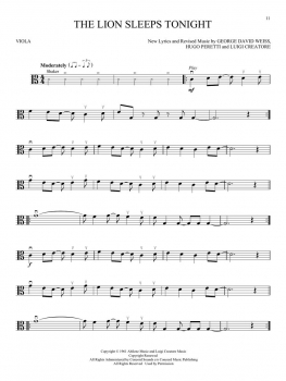 The Lion King for Viola+Online Audio