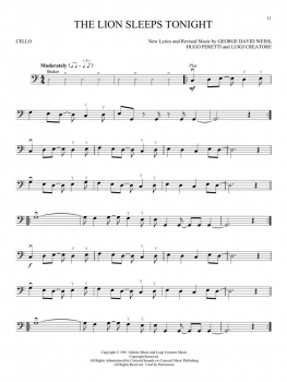 Preview: The Lion King for Cello+Online Audio