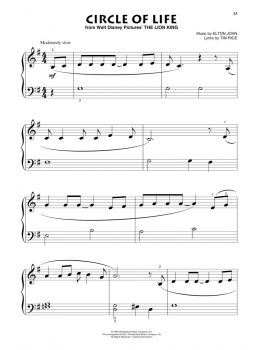 Preview: Disney Hits Beginning Piano Solo Play-Along Volume 6