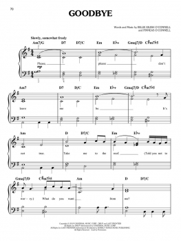 Preview: Billie Eilish – When We All Fall Asleep, Where Do We Go? Easy Piano