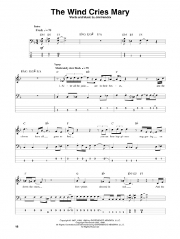 Preview: Jimi Hendrix – Smash Hits Bass Play-Along Volume 10