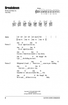 Tom Petty Guitar Chord Songbook