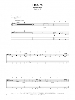U2 Bass Play-Along Volume 41