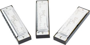 Preview: Fender® Blues Deluxe Harmonicas 3er Pack inkl. Case