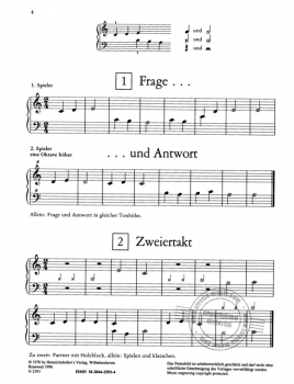 Preview: Das Spiel zu zweit 1 Klavierschule für den Gruppenunterricht