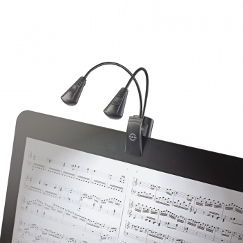 Preview: König & Meyer 12244 Notenpultleuchte Double2 LED FlexLight schwarz