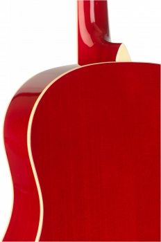 Preview: STAGG SA35 DS-TR Slope Shoulder Dreadnought Gitarre, Transparent Rot