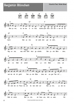 Preview: 100 Kinderlieder für Gitarre - beliebte Melodien & Hits aus Film und TV