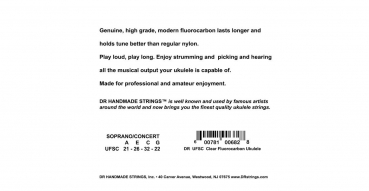Preview: DR MOONBEAMS - UFSC - Ukulele String Set, Sopran & Concert, High-G